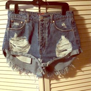 Distressed shorts